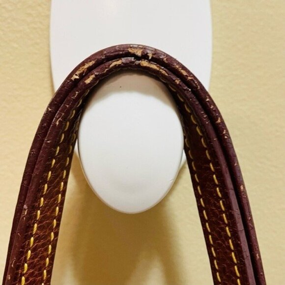 Dooney and Bourke Pink and Brown Stripe Shoulder Bag Y2K Vintage - Picture 8 of 11